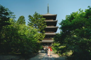 9月の京都前撮り|世界遺産・仁和寺で残す和装フォトウェディング