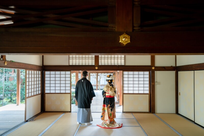 角隠しと引き振袖