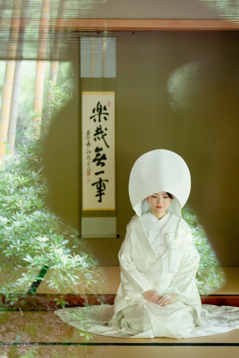 涼しいい感じの竹林で前撮り