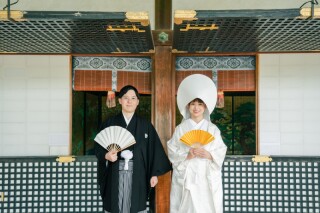 9月の大覚寺前撮り：和装婚礼に最適な季節
