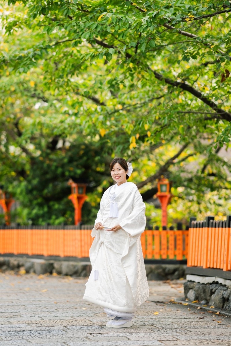 祇園と八坂の塔、花嫁衣裳2着撮影