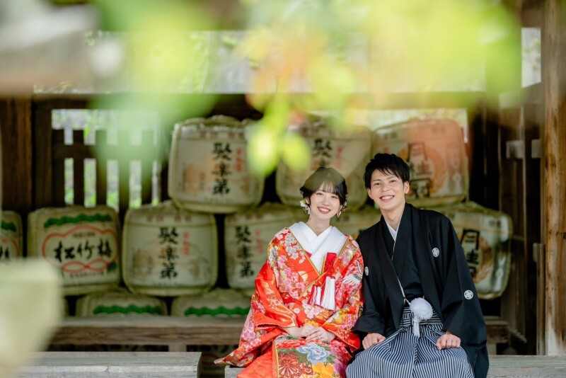 新緑、神社婚