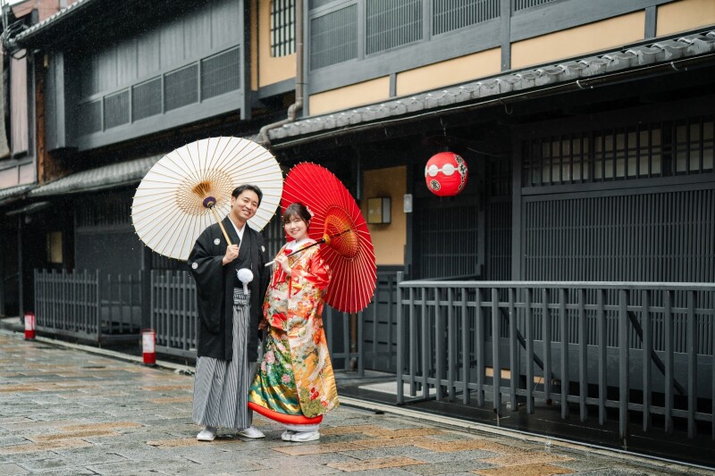 雨の日の祇園