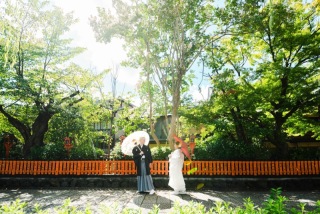 祇園と八坂の塔、花嫁衣裳2着撮影
