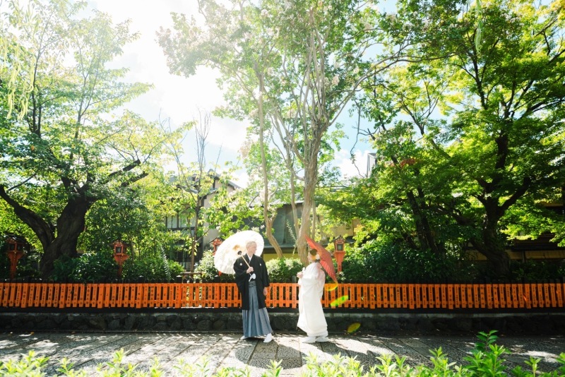 祇園と八坂の塔、花嫁衣裳2着撮影