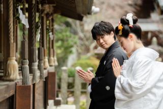 神社で撮影