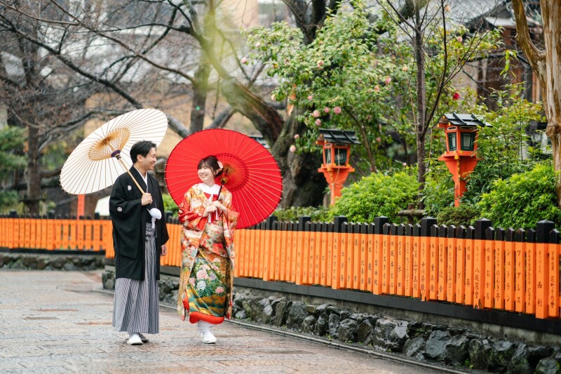 雨の日の祇園