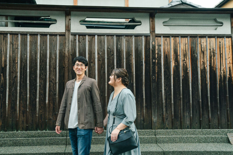 前撮りのあとに、私服デートフォト
