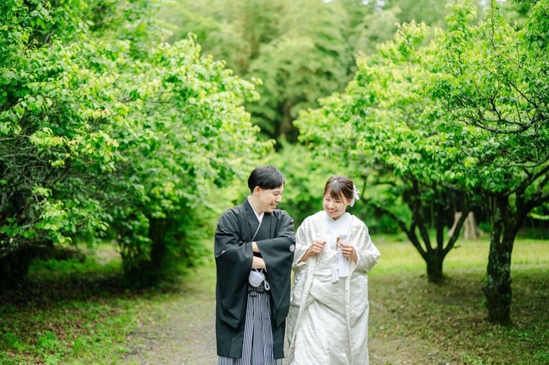 9月の大覚寺前撮り：和装婚礼に最適な季節