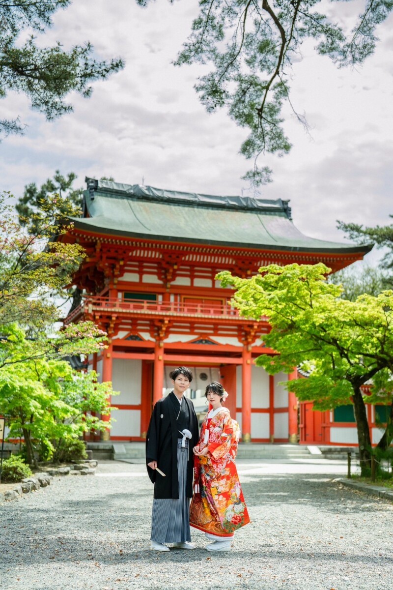 新緑、神社婚