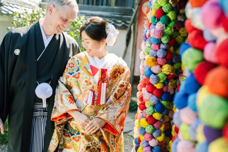 祇園と八坂の塔、花嫁衣裳2着撮影
