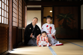 お子様と一緒に撮影