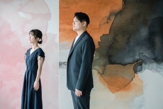 カジュアルに、スタジオ撮影