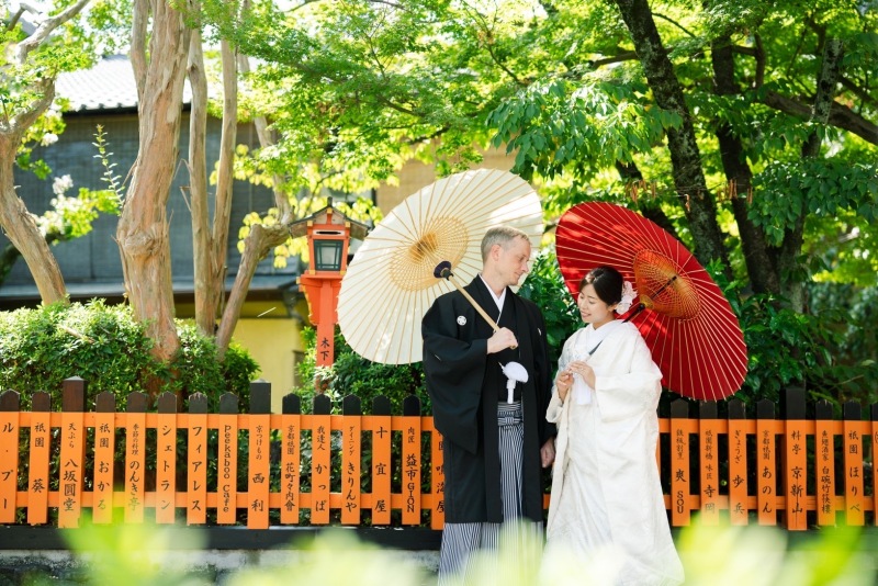 祇園と八坂の塔、花嫁衣裳2着撮影
