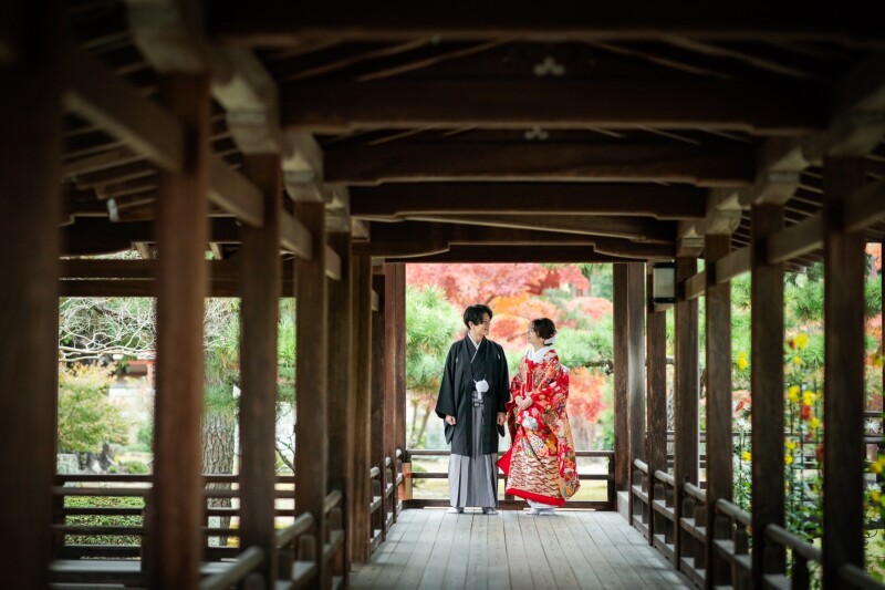 早咲きの桜、遅咲きの梅(大覚寺)