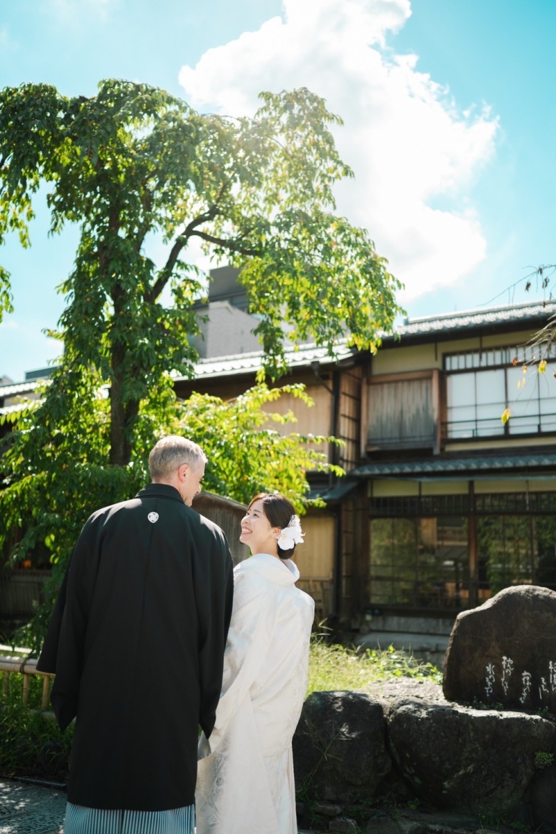 祇園と八坂の塔、花嫁衣裳2着撮影