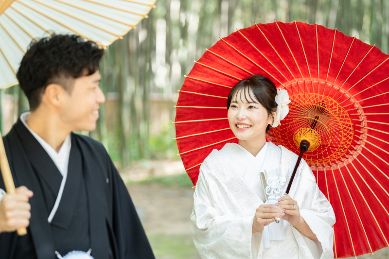 大覚寺でゆったりと前撮り