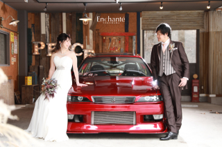 真っ赤な愛車との撮影！