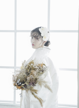 和装白無垢アレンジ