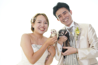 ペットとウェデイングフォト