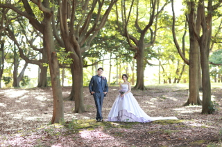 木漏れ日の下のおふたり♡