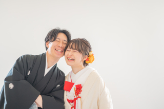 白無垢 赤コーディネート