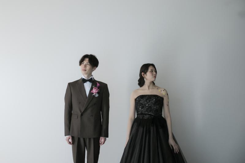 シックなドレスで撮影を♪