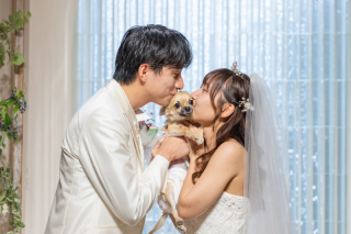 ワンちゃんと一緒に過ごす結婚式