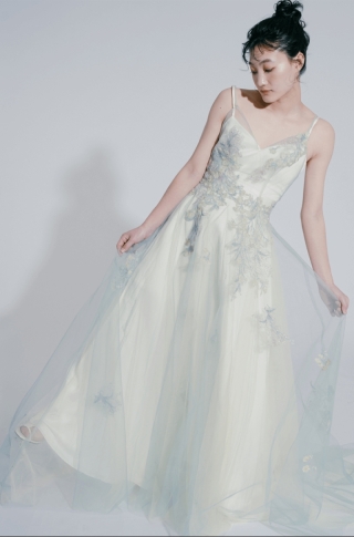 新作オーバーカラードレス【Aqua mauve】アクアモーヴ