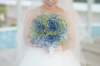 生花ブーケでこんなに雰囲気が変わるんです♪