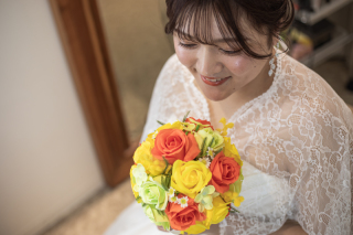 【リフレッシュフラワーブーケ】シトラスオレンジ♪