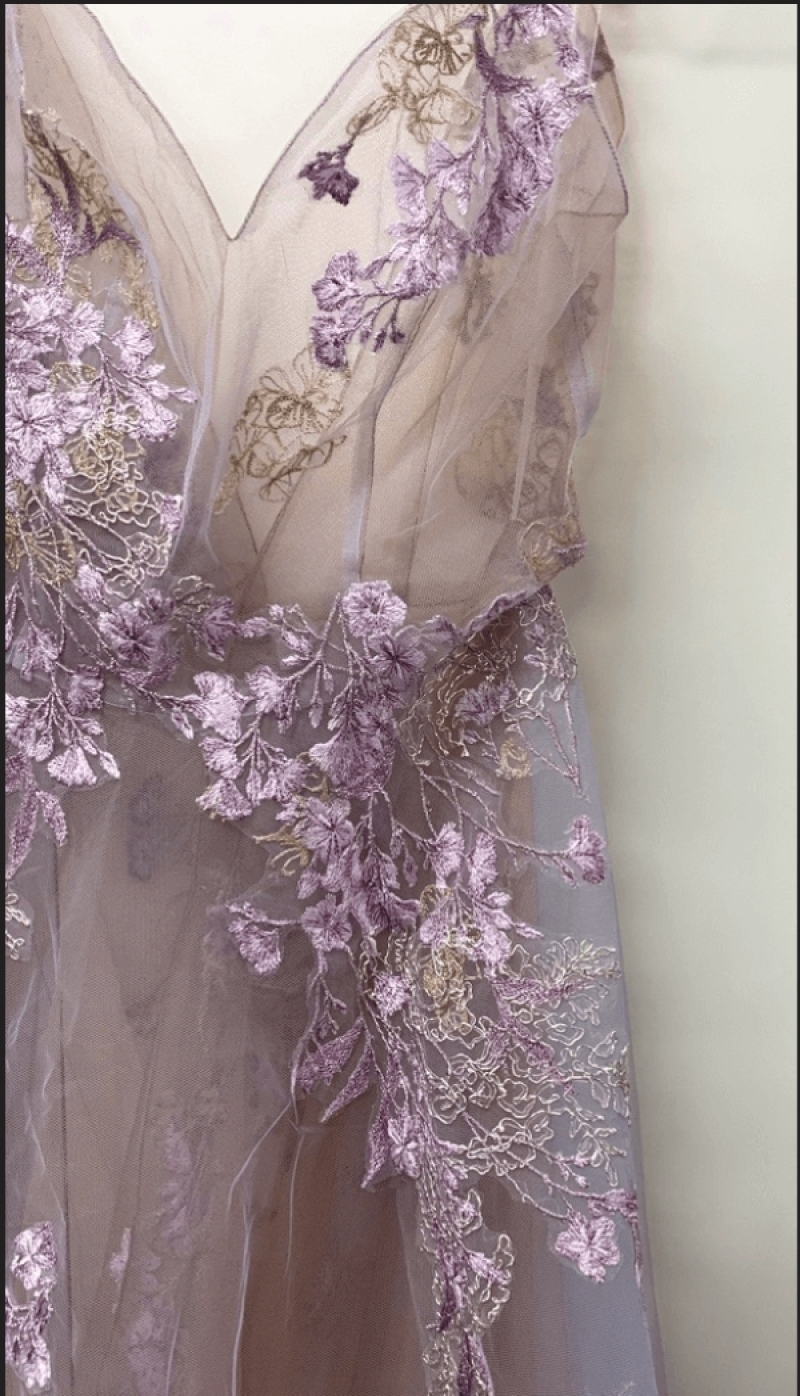 新作オーバーカラードレス【Lilas mauve】リラモーヴ