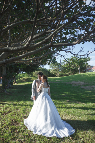 大自然の中でフォトウエディング♪