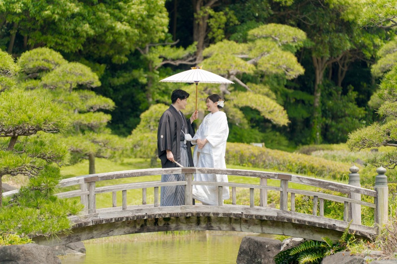 和装が映える見浜園