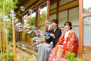 シャボン玉で楽しく華やかに♡