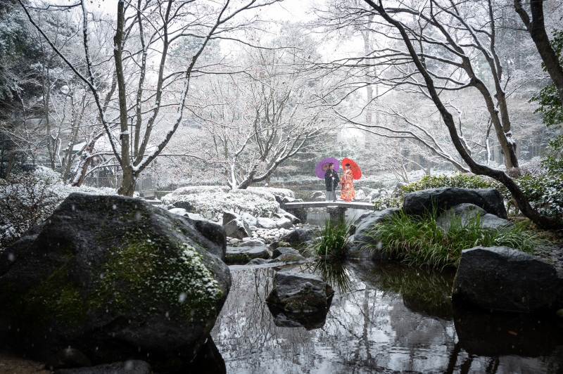 雪の中の撮影♪