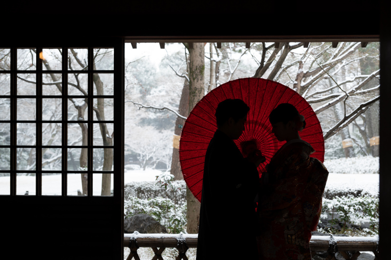 雪の中の撮影♪