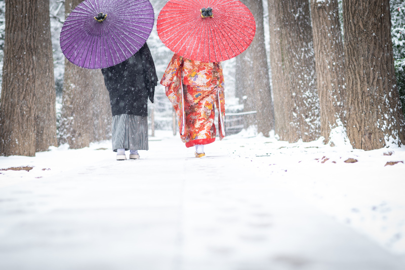 雪の中の撮影♪