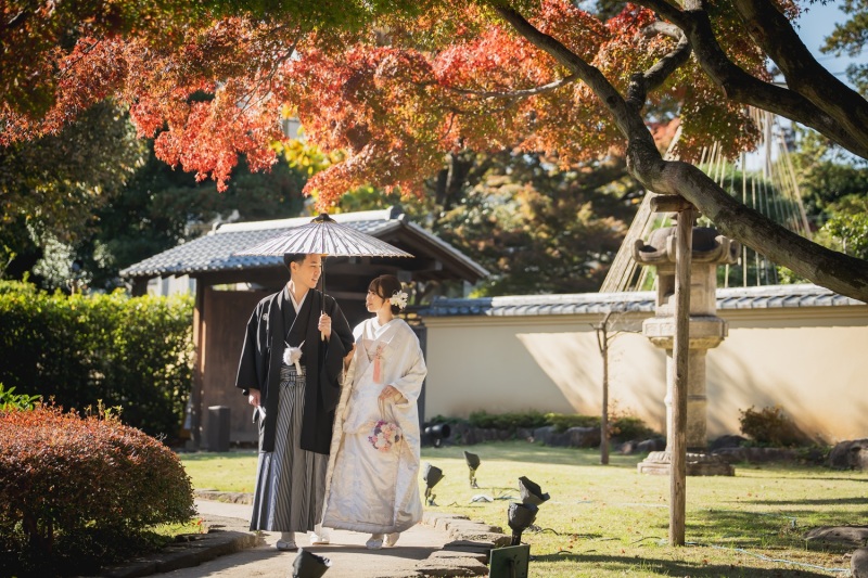 肥後細川庭園の紅葉