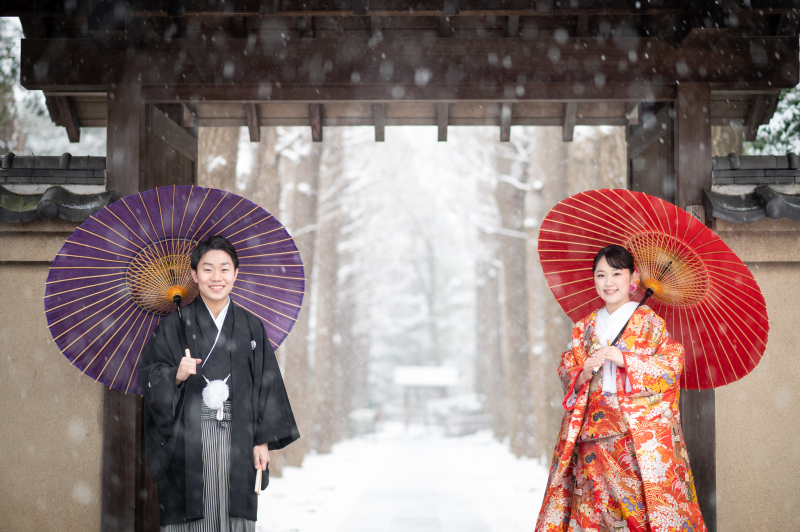 雪の中の撮影♪