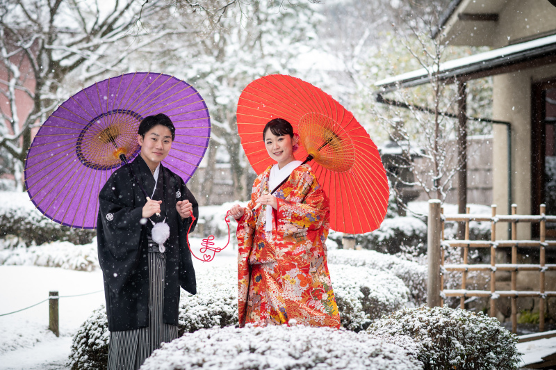 雪の中の撮影♪