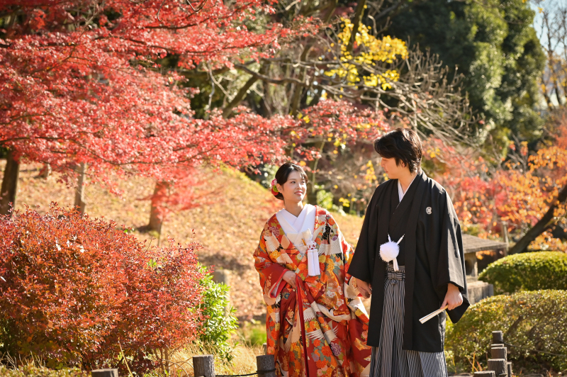 肥後細川庭園の紅葉♪