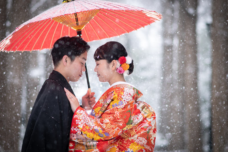 雪の中の撮影♪