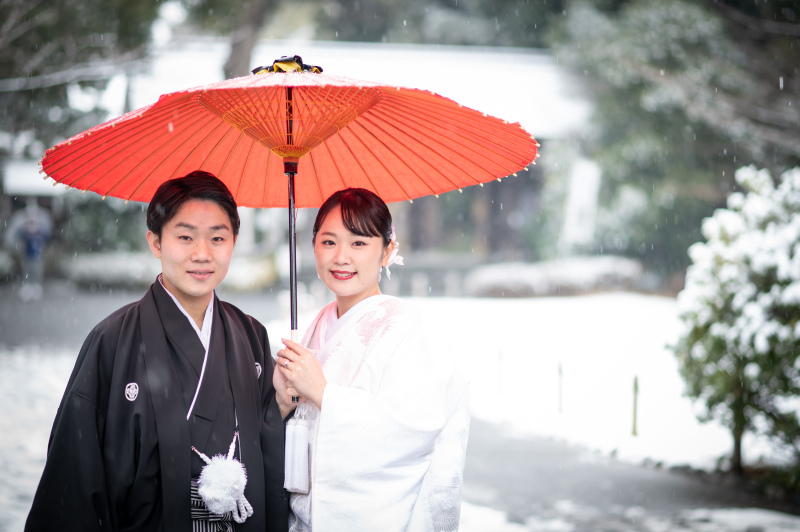 雪の中の撮影♪