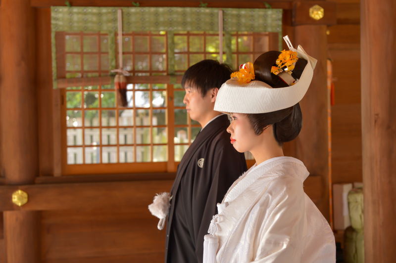 神社×白無垢×かつら♪
