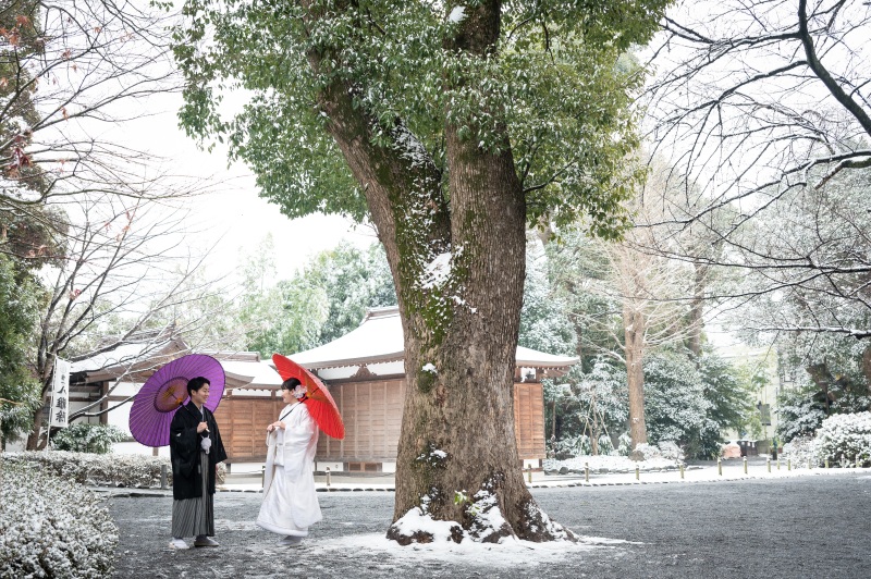 雪の中の撮影♪