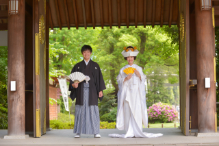 神社&times;白無垢&times;かつら♪