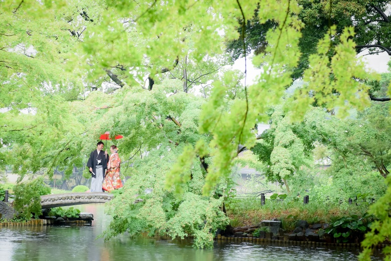 雨での和装撮影も安心してください♡