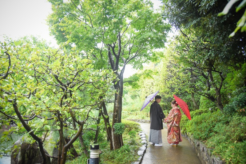 雨の日の目白庭園☂