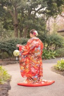 ≪衣装紹介≫赤×お花の王道色打掛No.18♡